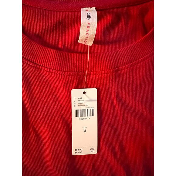 NWT Anthropologie Daily Practice Red Short Sleeve Mini Dress Size Medium - Picture 8 of 9